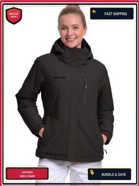 FREE SOLDIER Women's Winter Ski Jacket Fleece Lined Coat